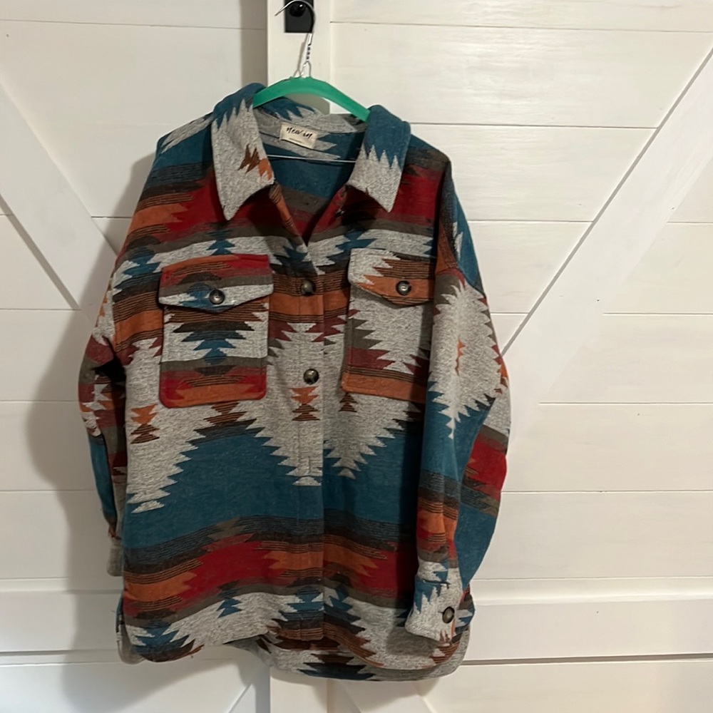 Western pattern women’s  shacket